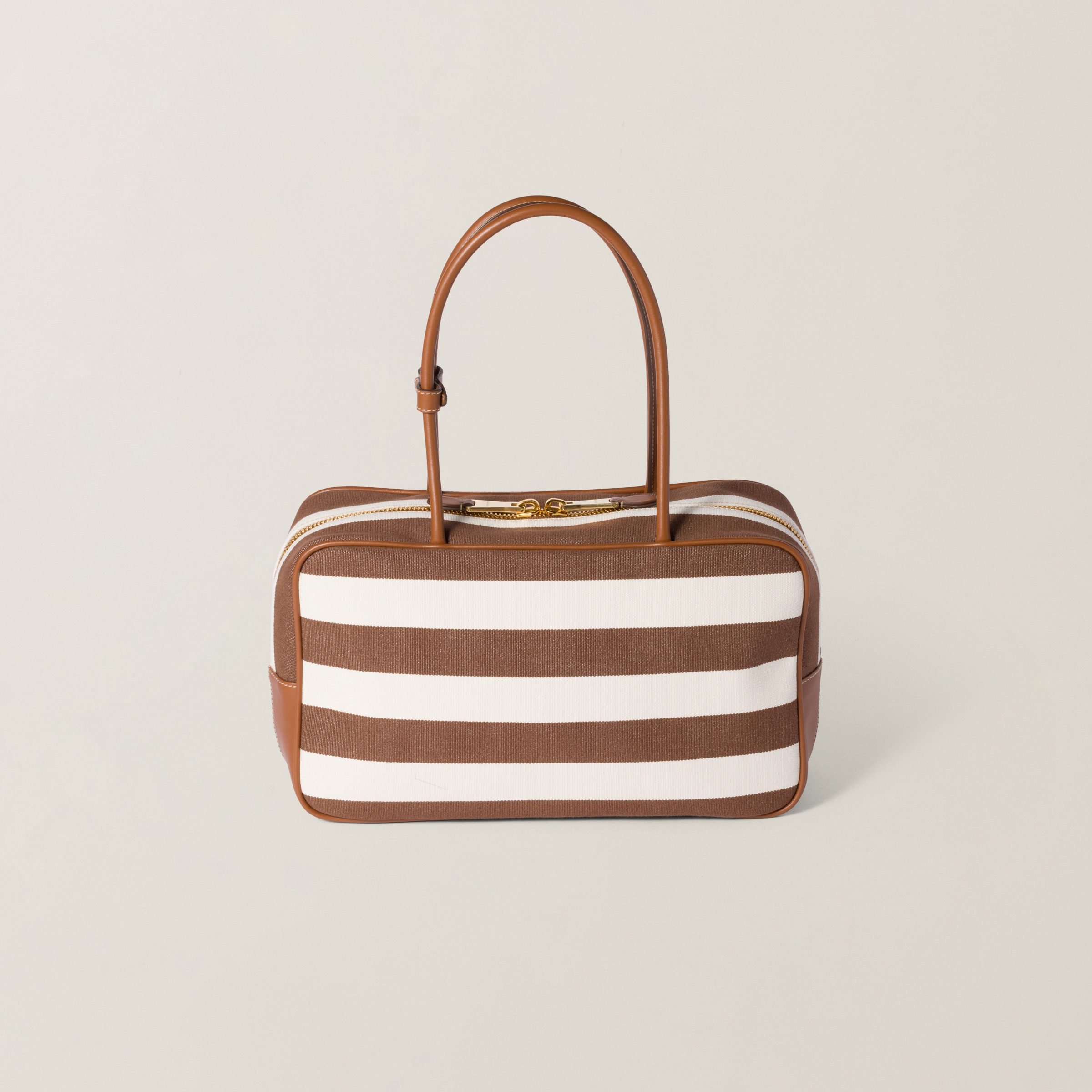 Miu Miu Beau Canvas And Leather Bag