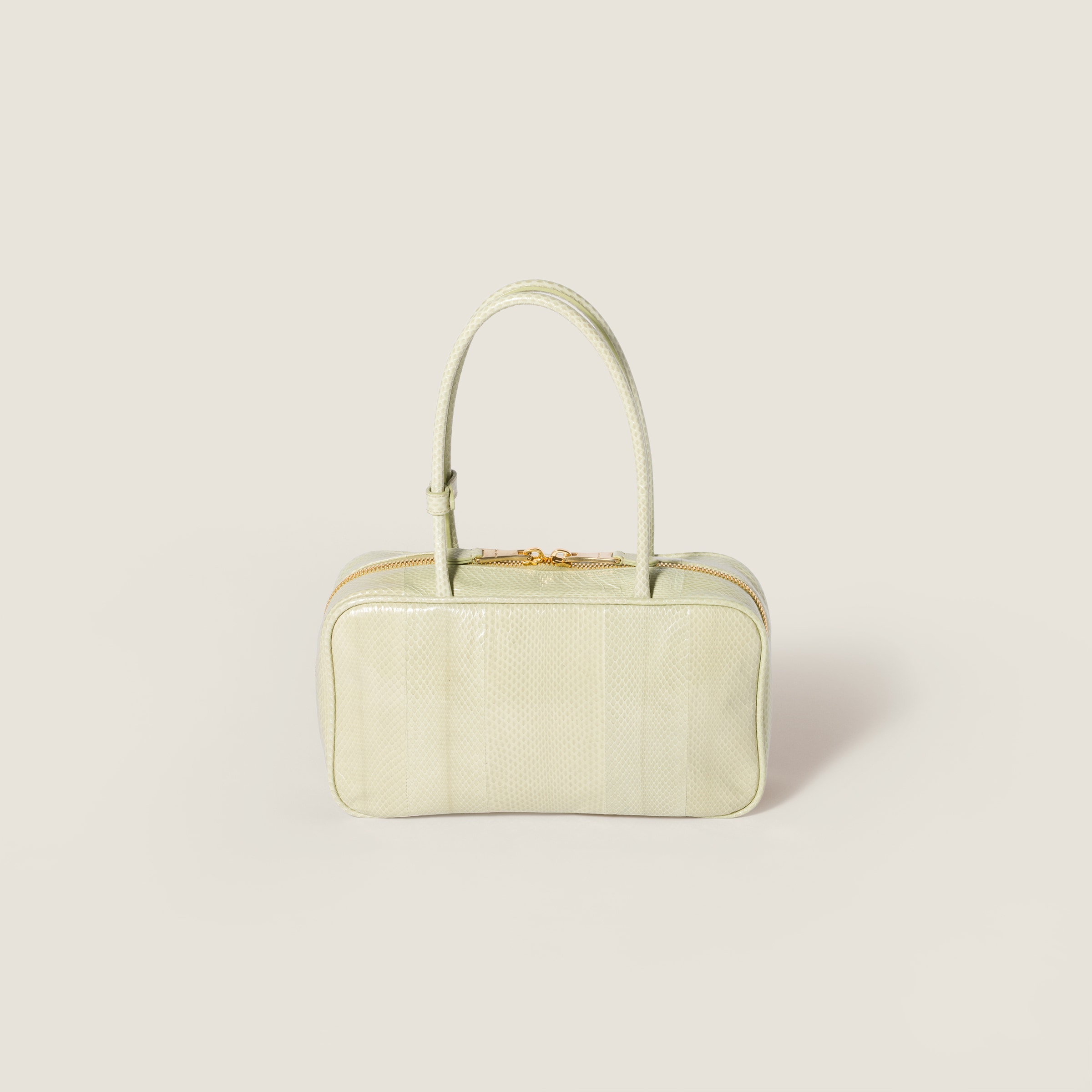 Miu Miu Beau Ayers Leather Bag In Green