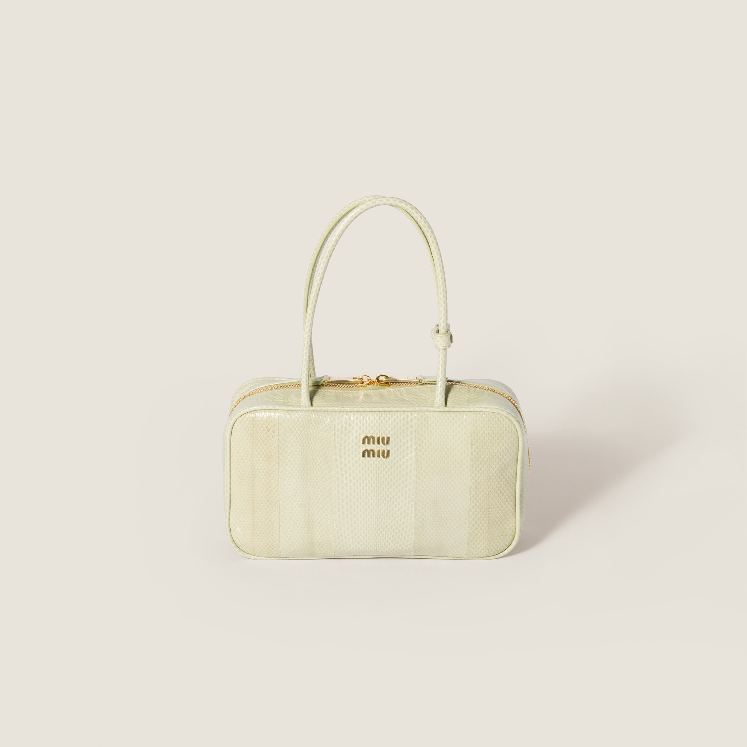 Miu Miu Beau Ayers Leather Bag In Green