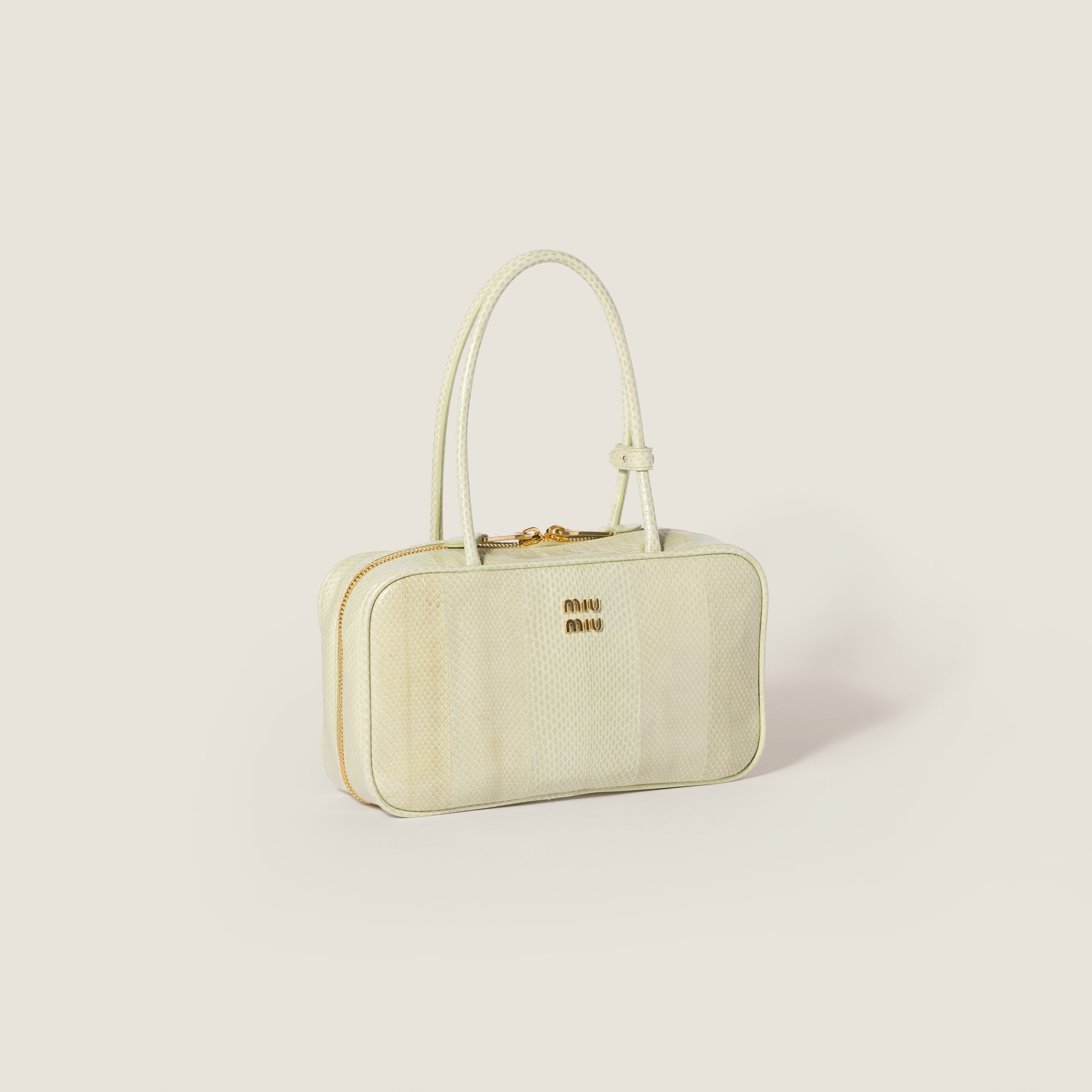 Miu Miu Beau Ayers Leather Bag In Green