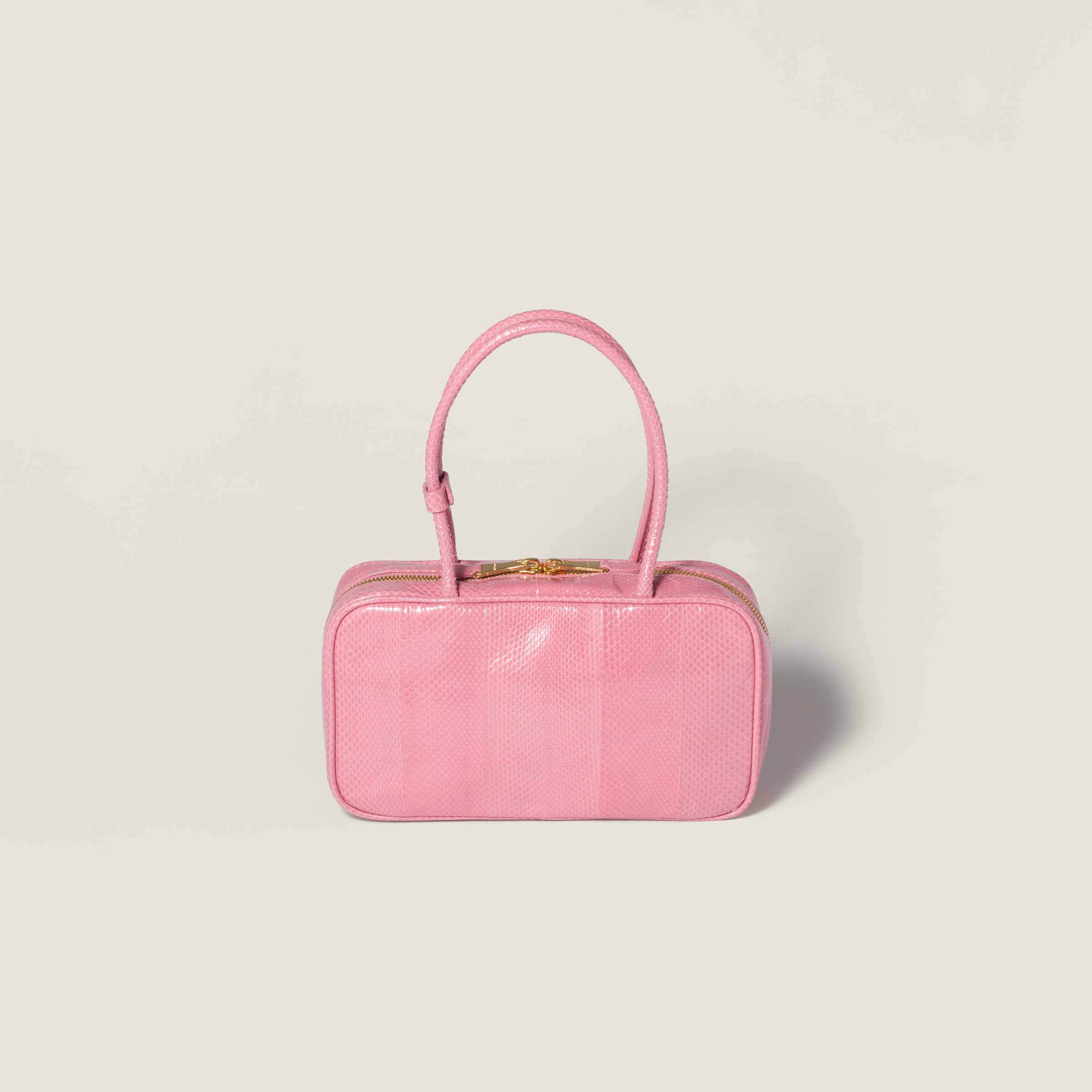 Miu Miu Beau Ayers Leather Bag In Pink