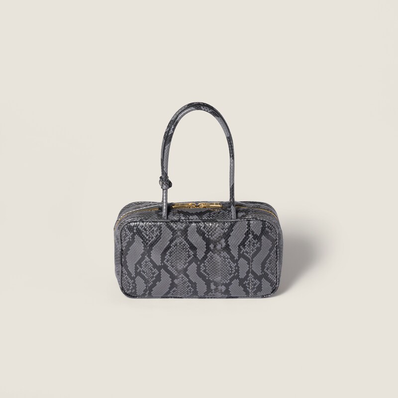 Beau python-printed Ayers leather bag