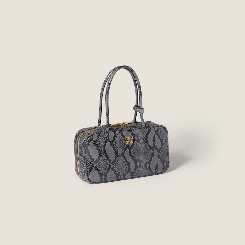 Beau python-printed Ayers leather bag