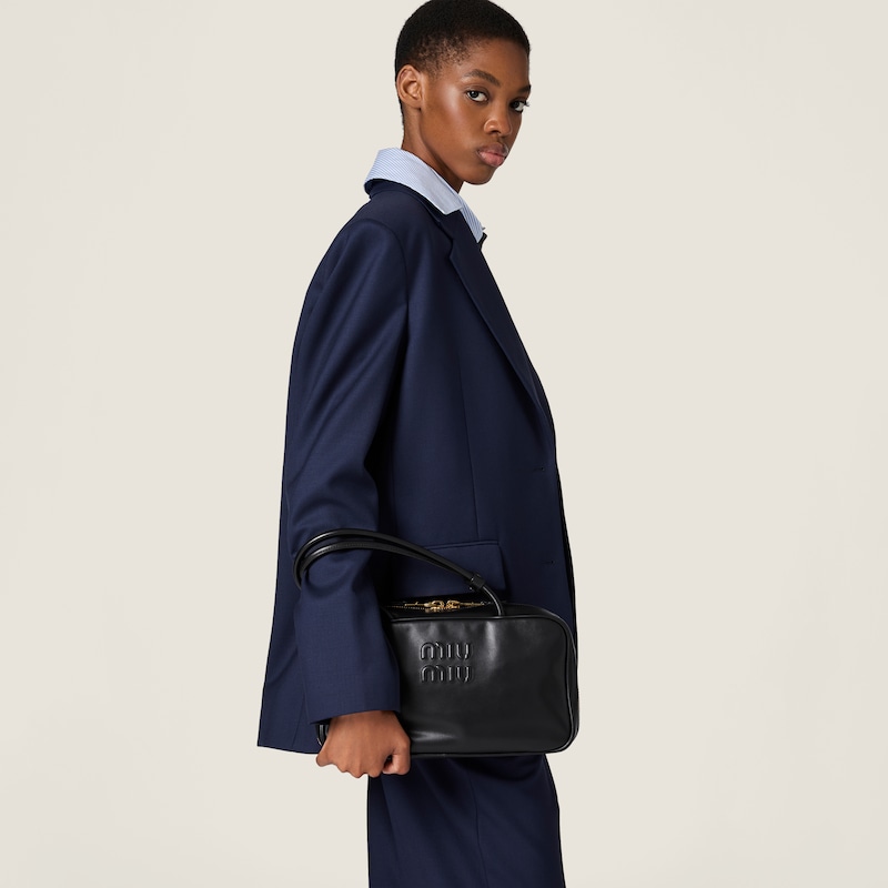 Beau leather top-handle bag