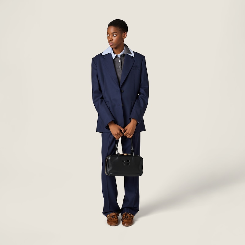 Beau leather top-handle bag