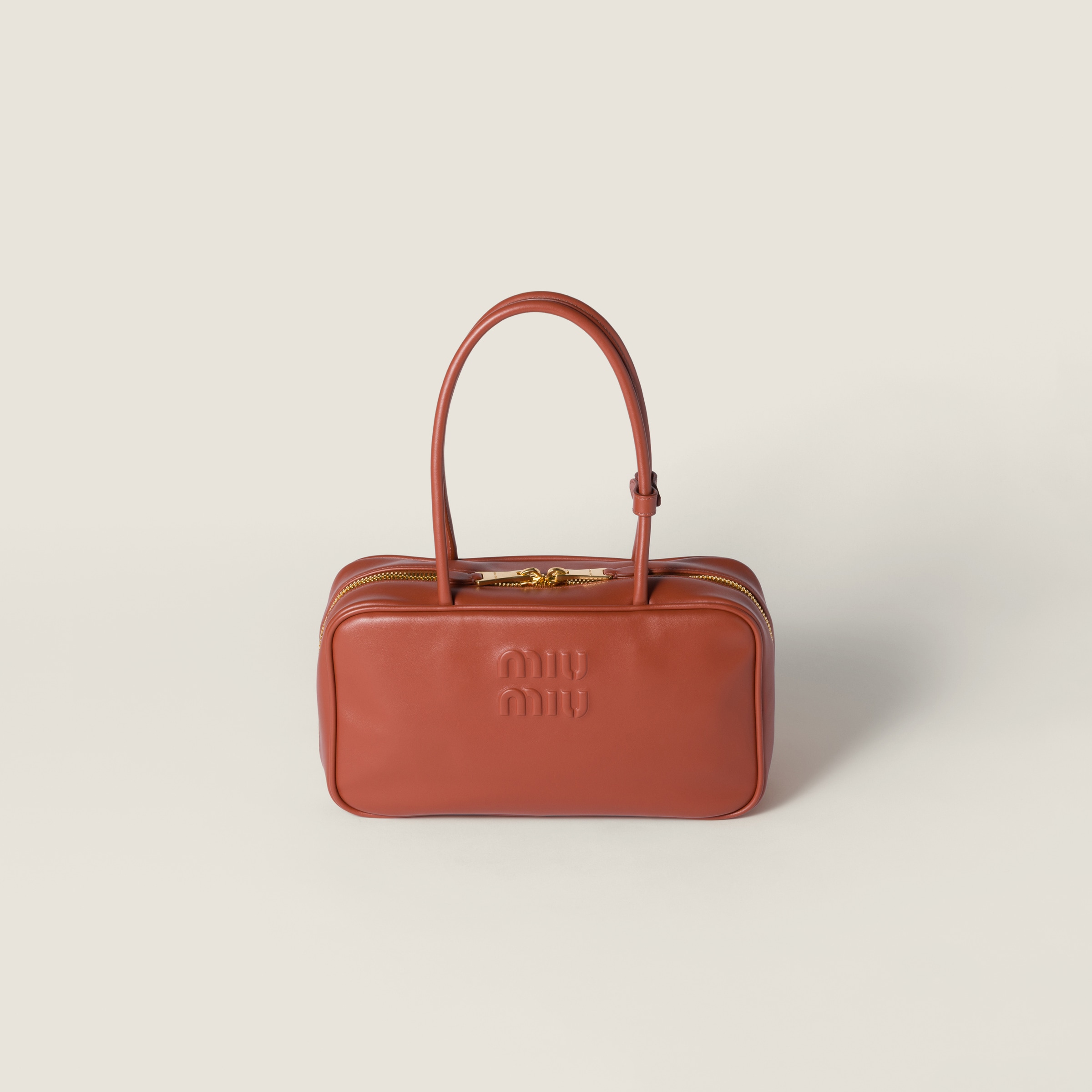 miu miu ミュウミュウ 2WAYバッグ レザー ブラウン 【430