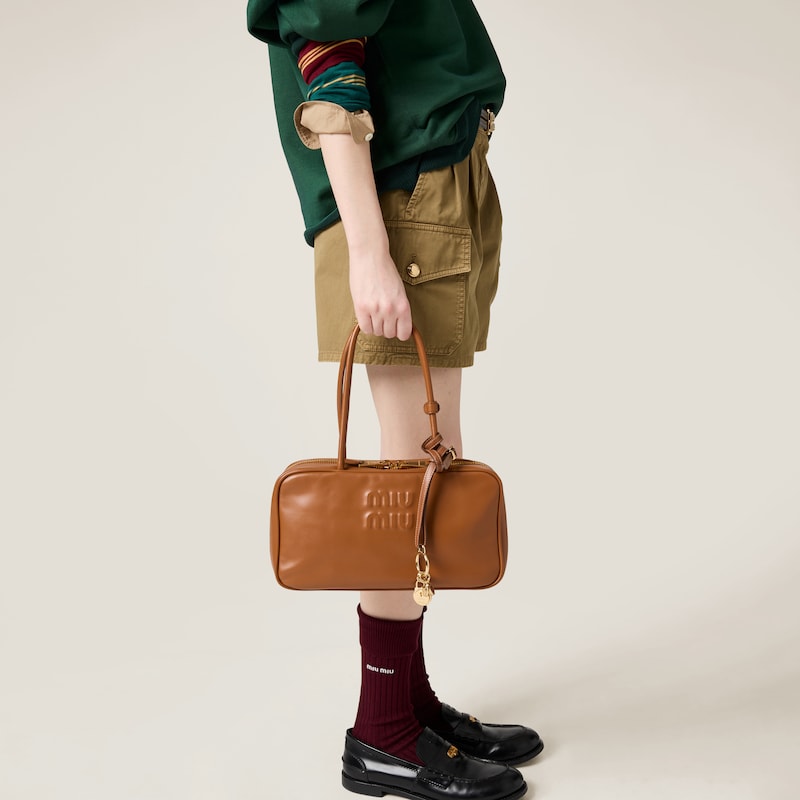 Beau leather top-handle bag
