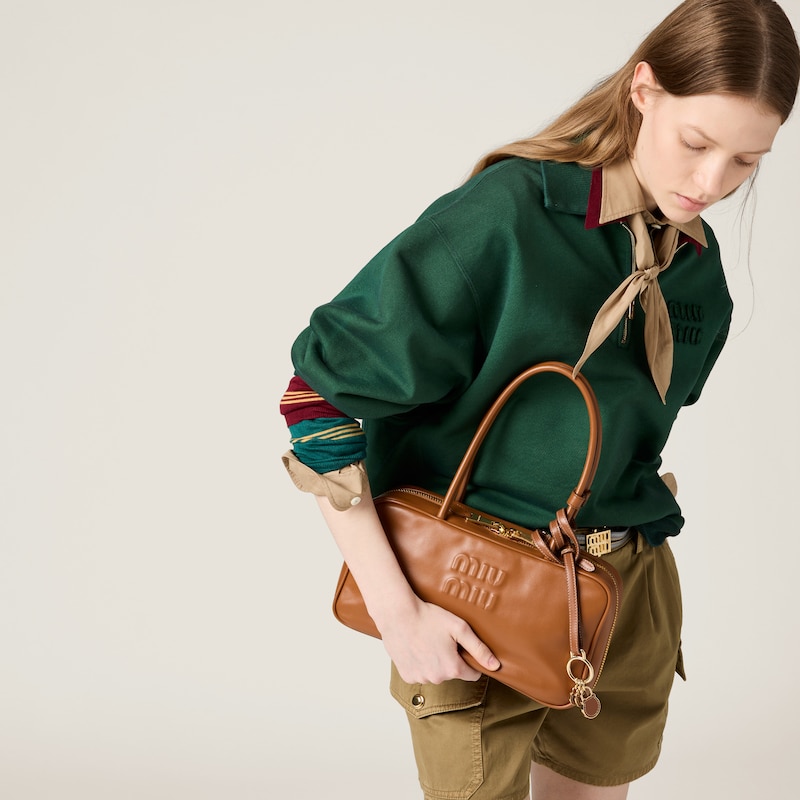 Beau leather top-handle bag