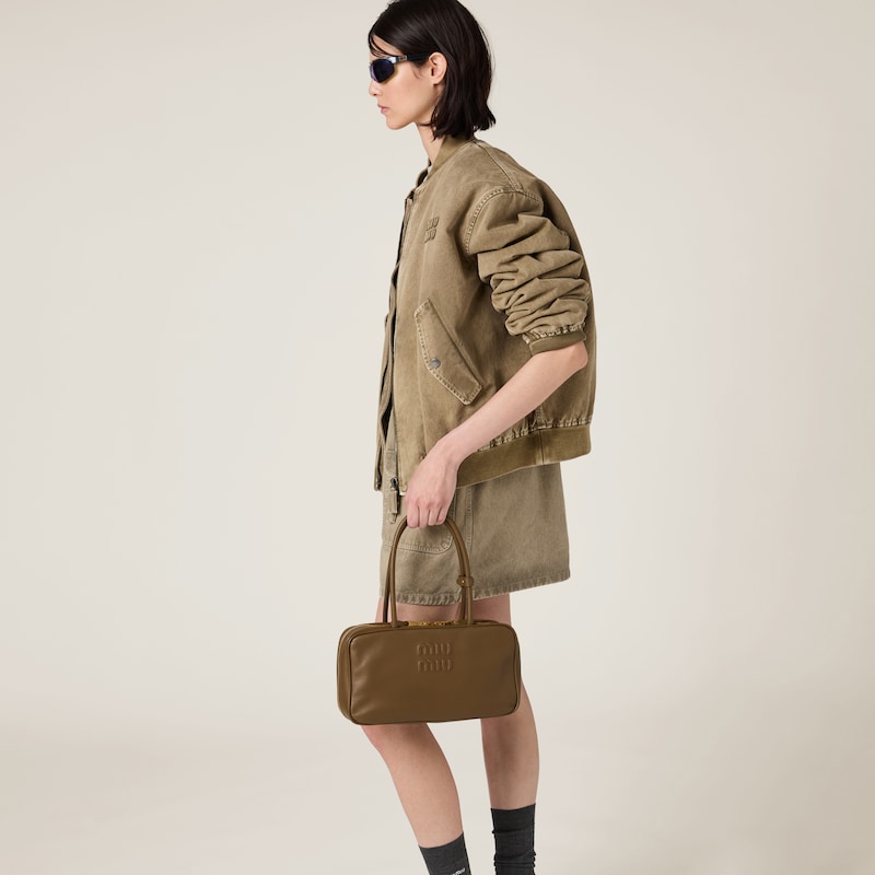 Beau leather top-handle bag