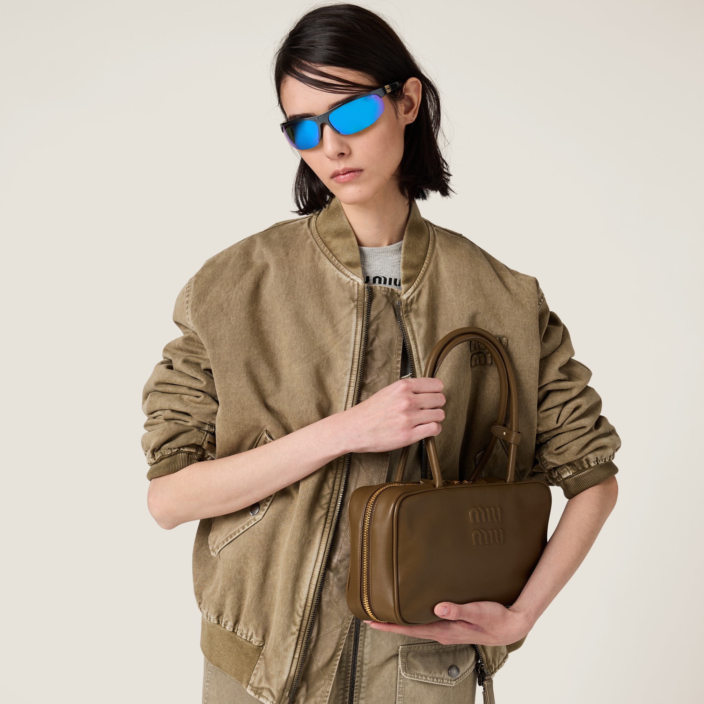 Tundra Beau Leather Top-handle Bag | Miu Miu