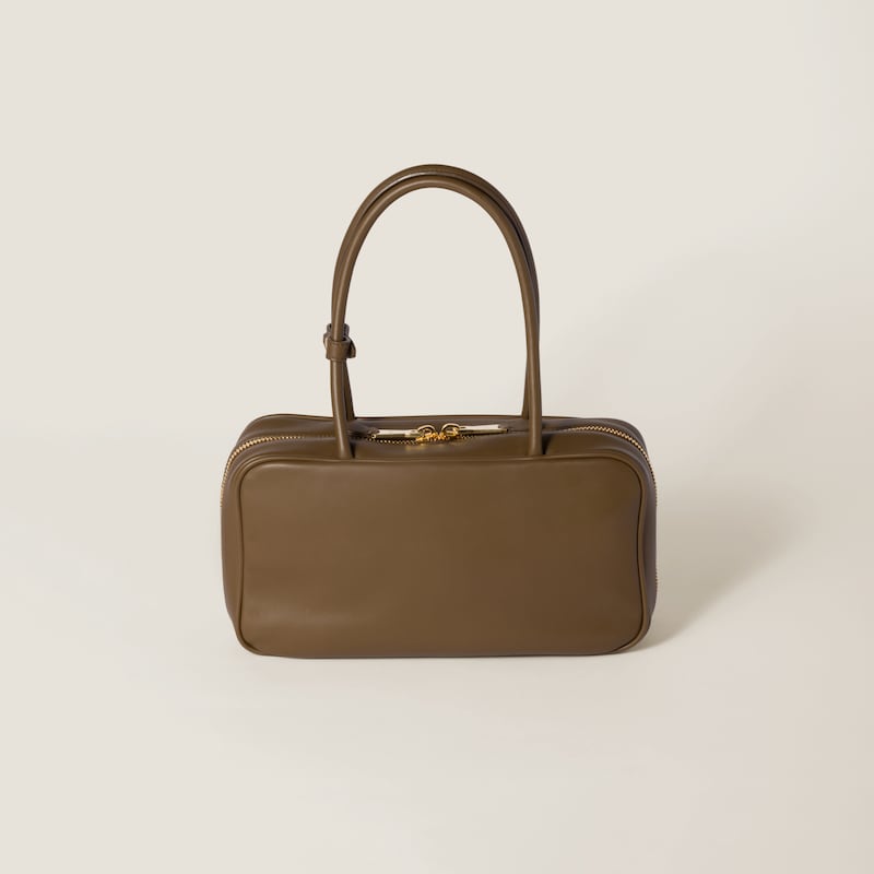 Beau leather top-handle bag