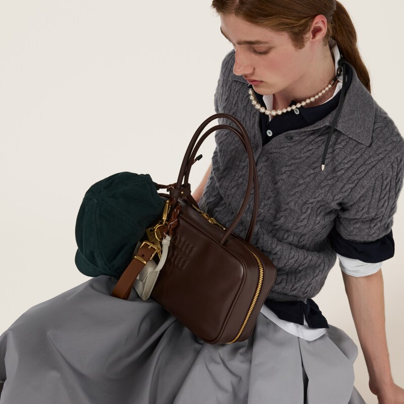 Beau leather top-handle bag