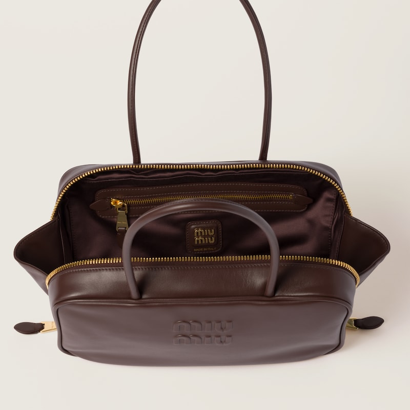 Beau leather top-handle bag