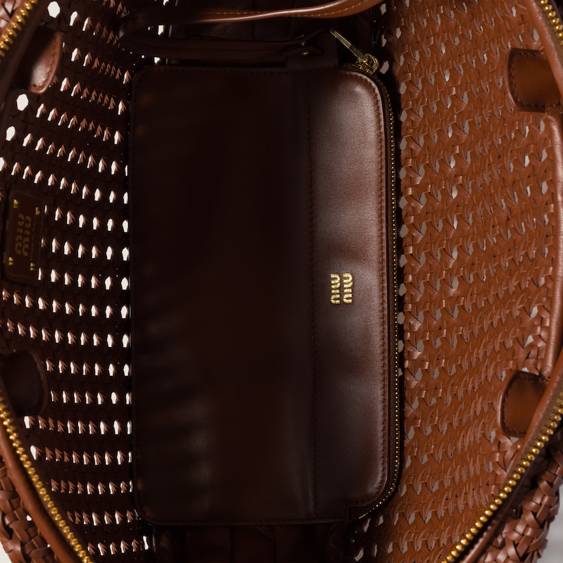 Beau woven leather bag