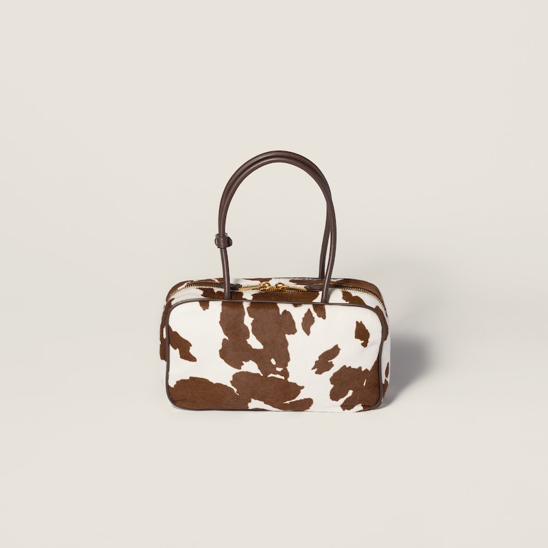 Printed leather Beau bag