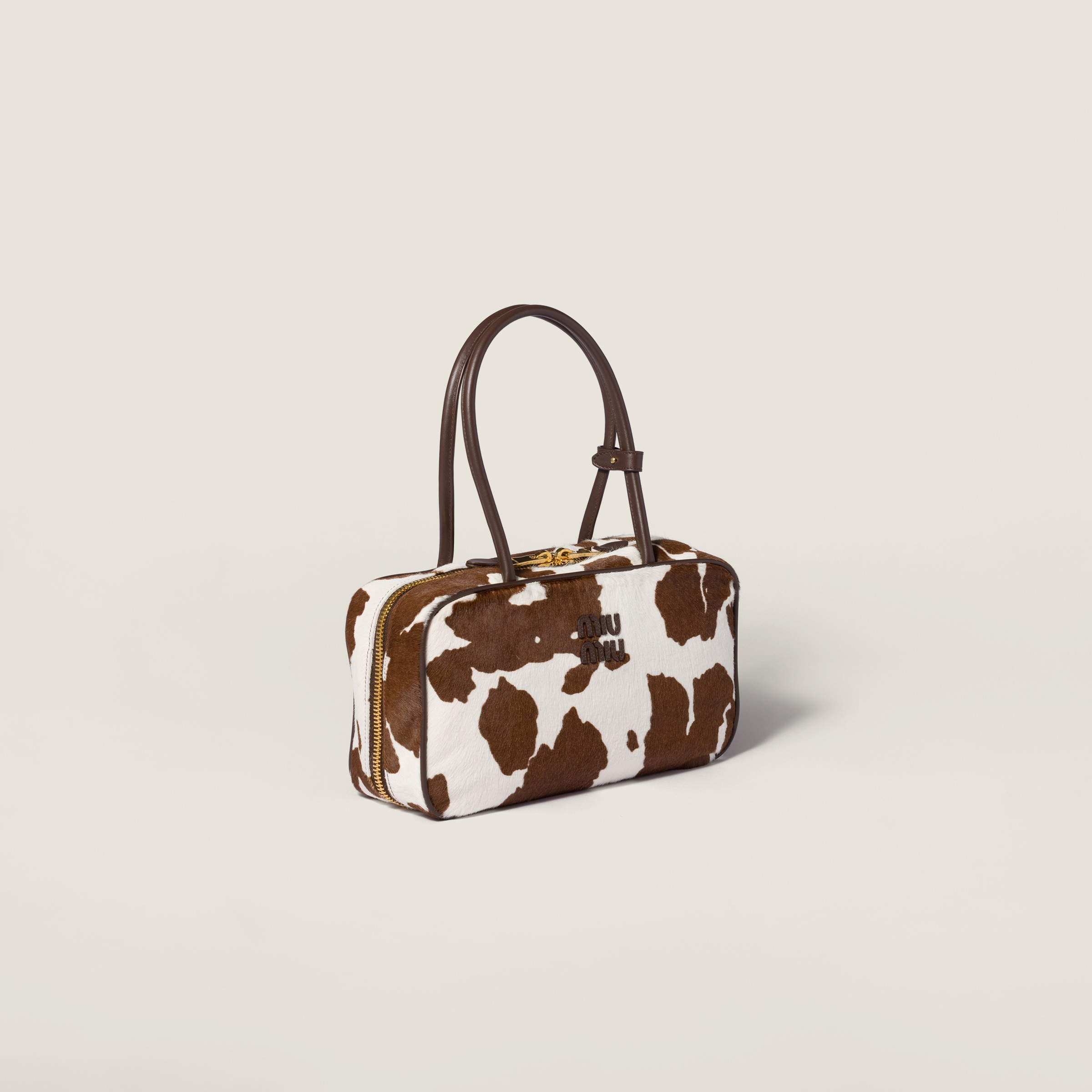 Miu Miu Printed Leather Beau Bag In Multi