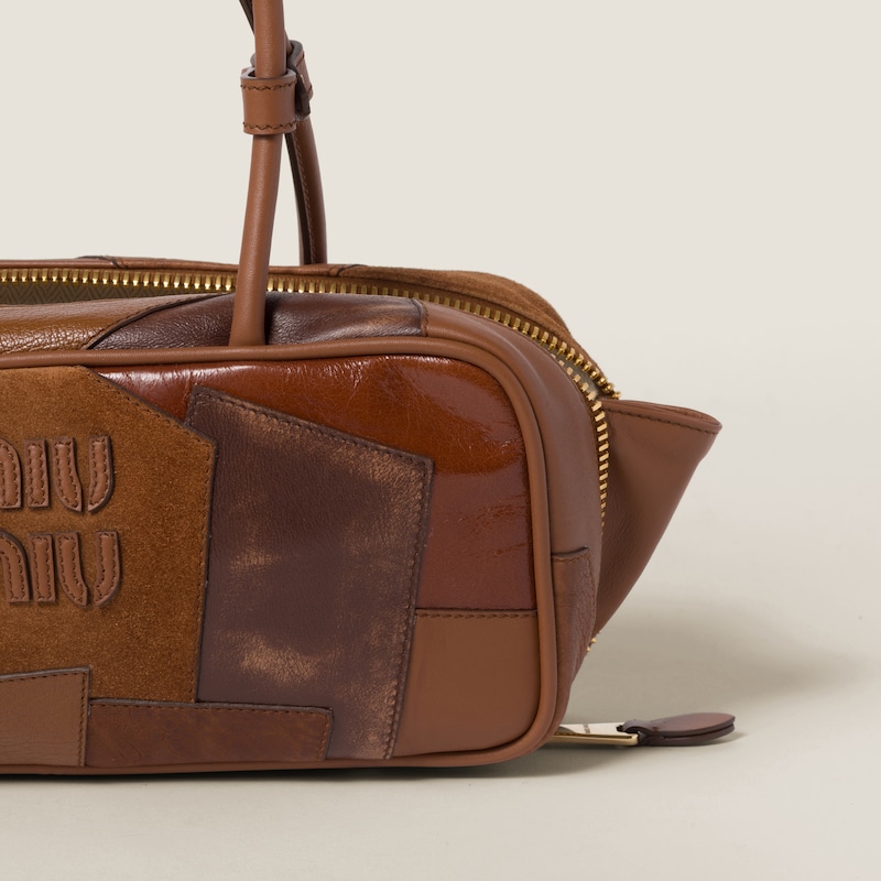 Beau leather patchwork bag