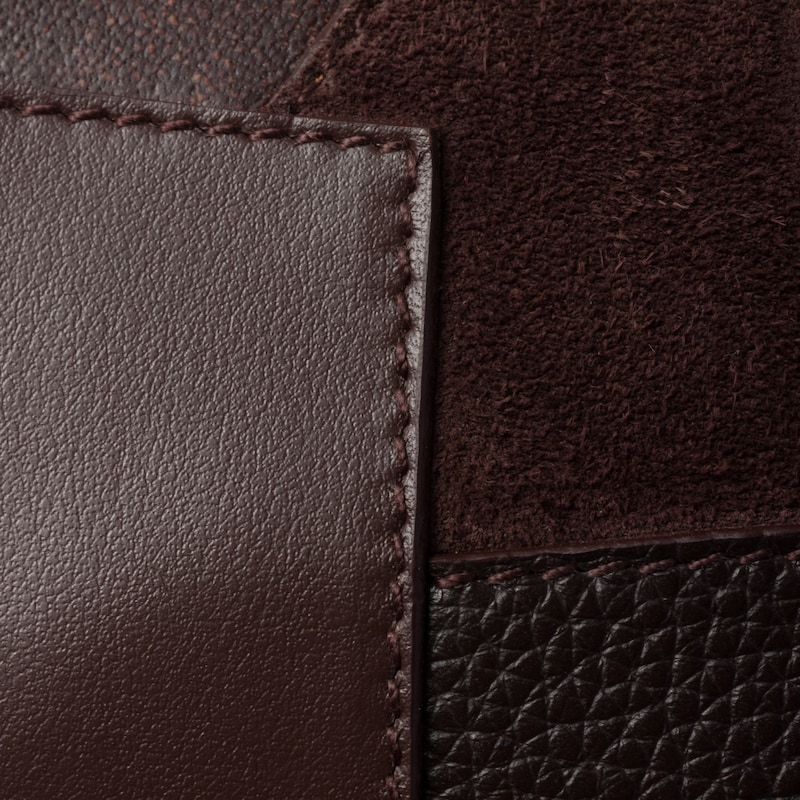 보 가죽 패치워크 백