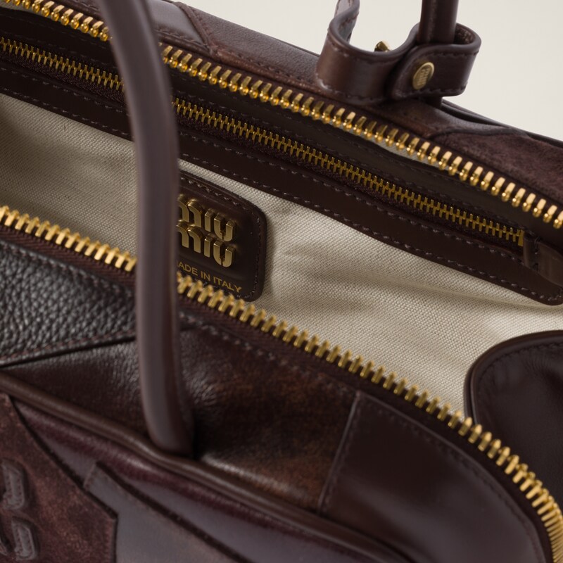 보 가죽 패치워크 백