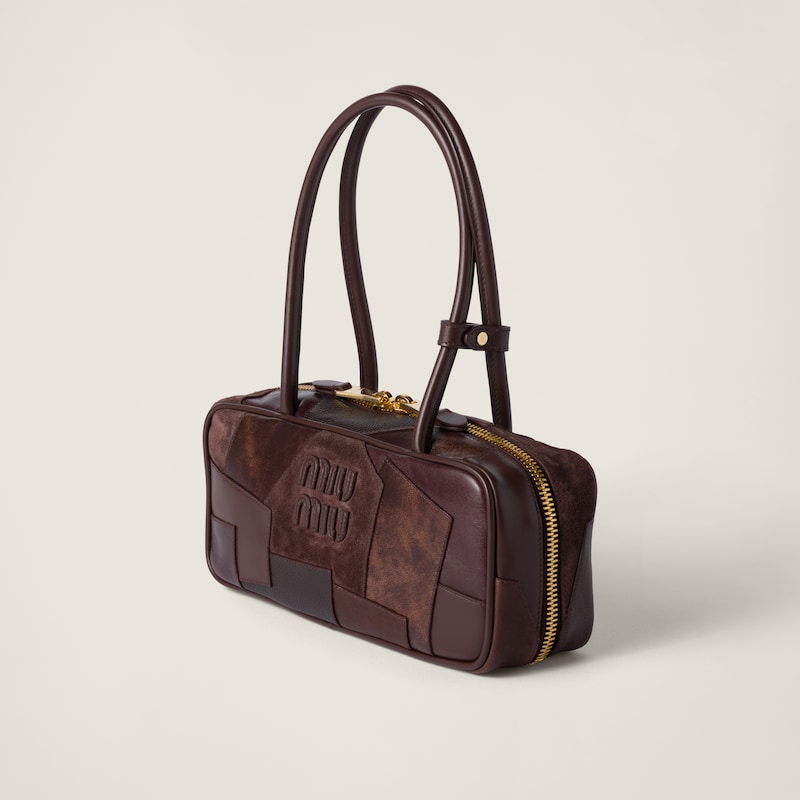 보 가죽 패치워크 백