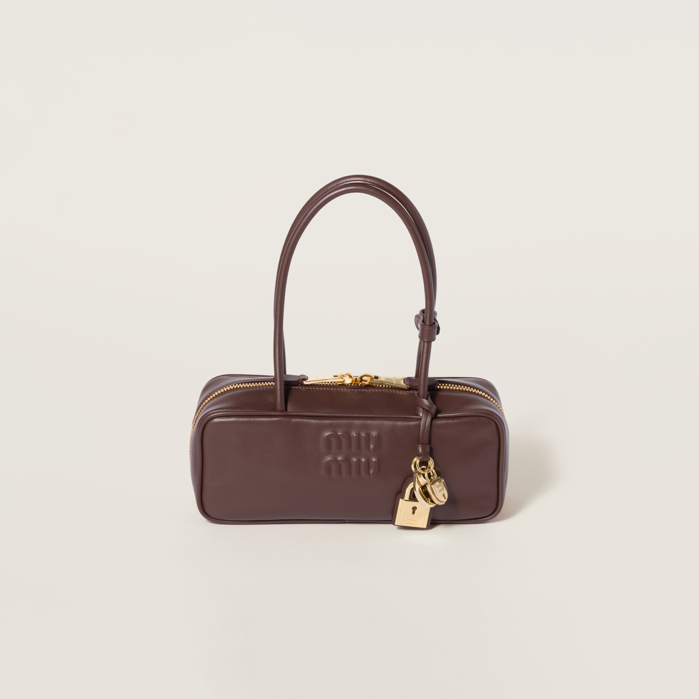 ブラウン ボー レザー バッグ | Miu Miu