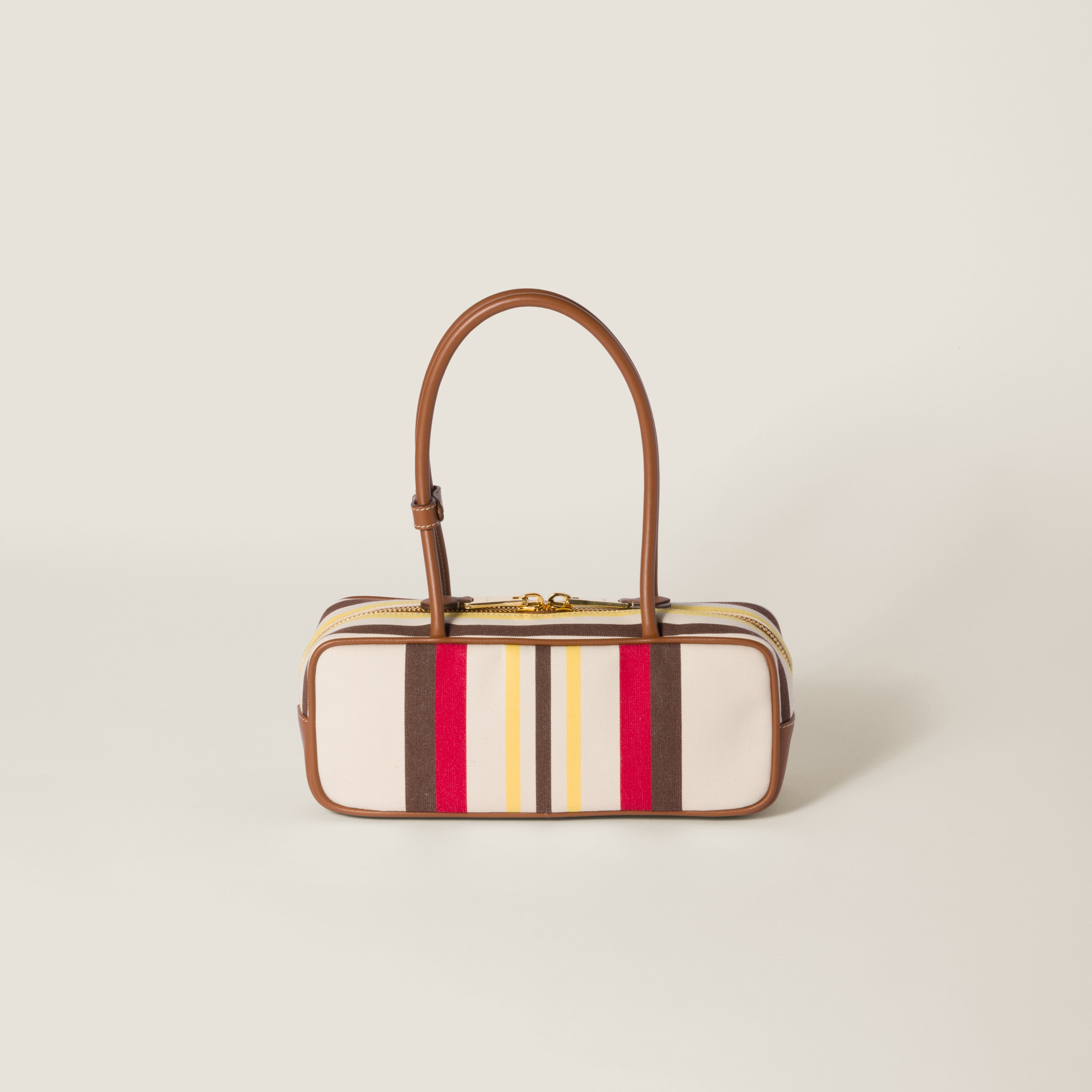 Miu Miu Beau Canvas And Leather Bag
