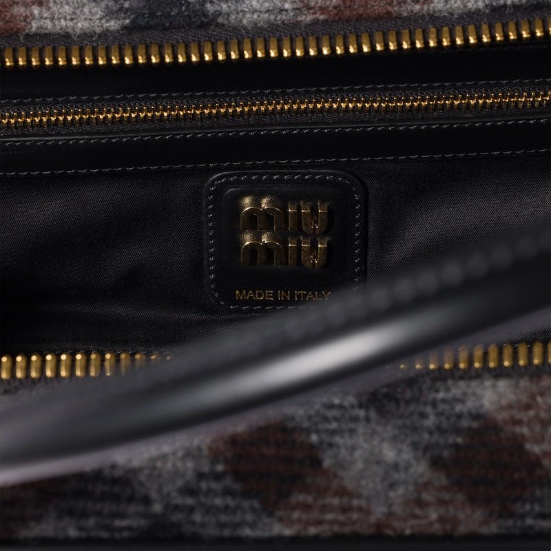 Sac Beau en cuir et plaid