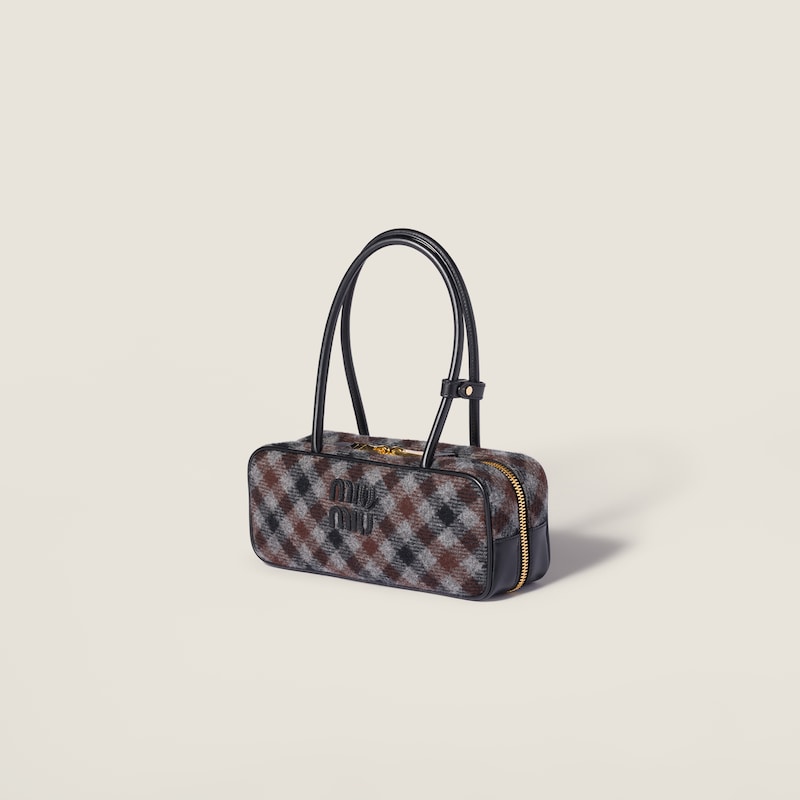 Sac Beau en cuir et plaid