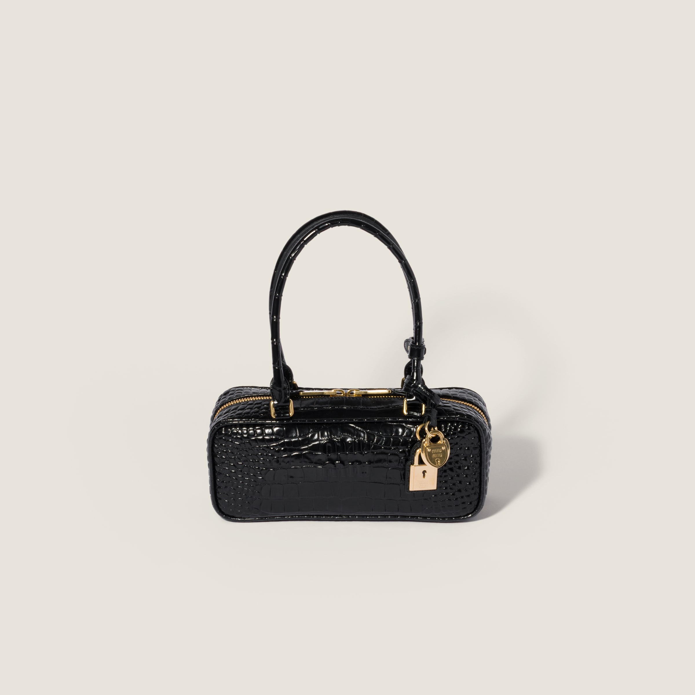 Beau bag in Crocodile embossed leather by Miu Miu