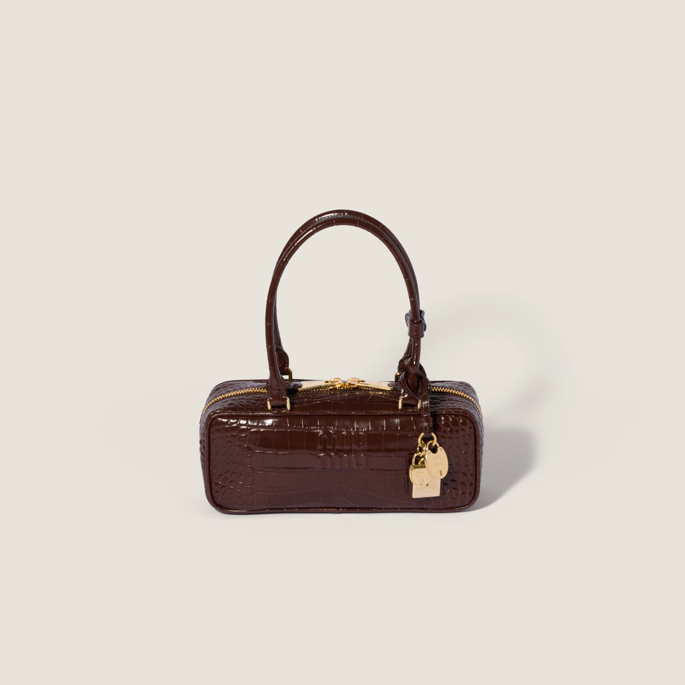 Beau bag in Crocodile embossed leather by Miu Miu