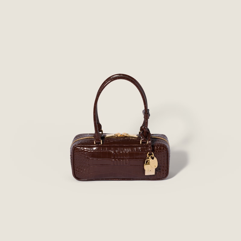 Beau bag in Crocodile embossed leather