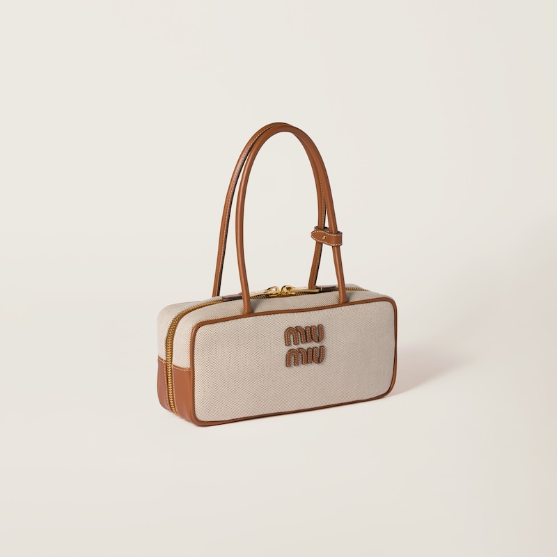 Beau帆布和皮革手袋