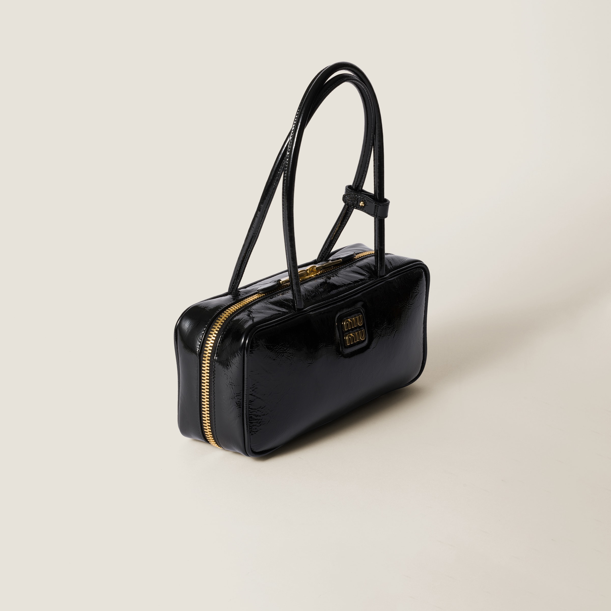 Black Beau Naplak Patent Leather Bag | Miu Miu
