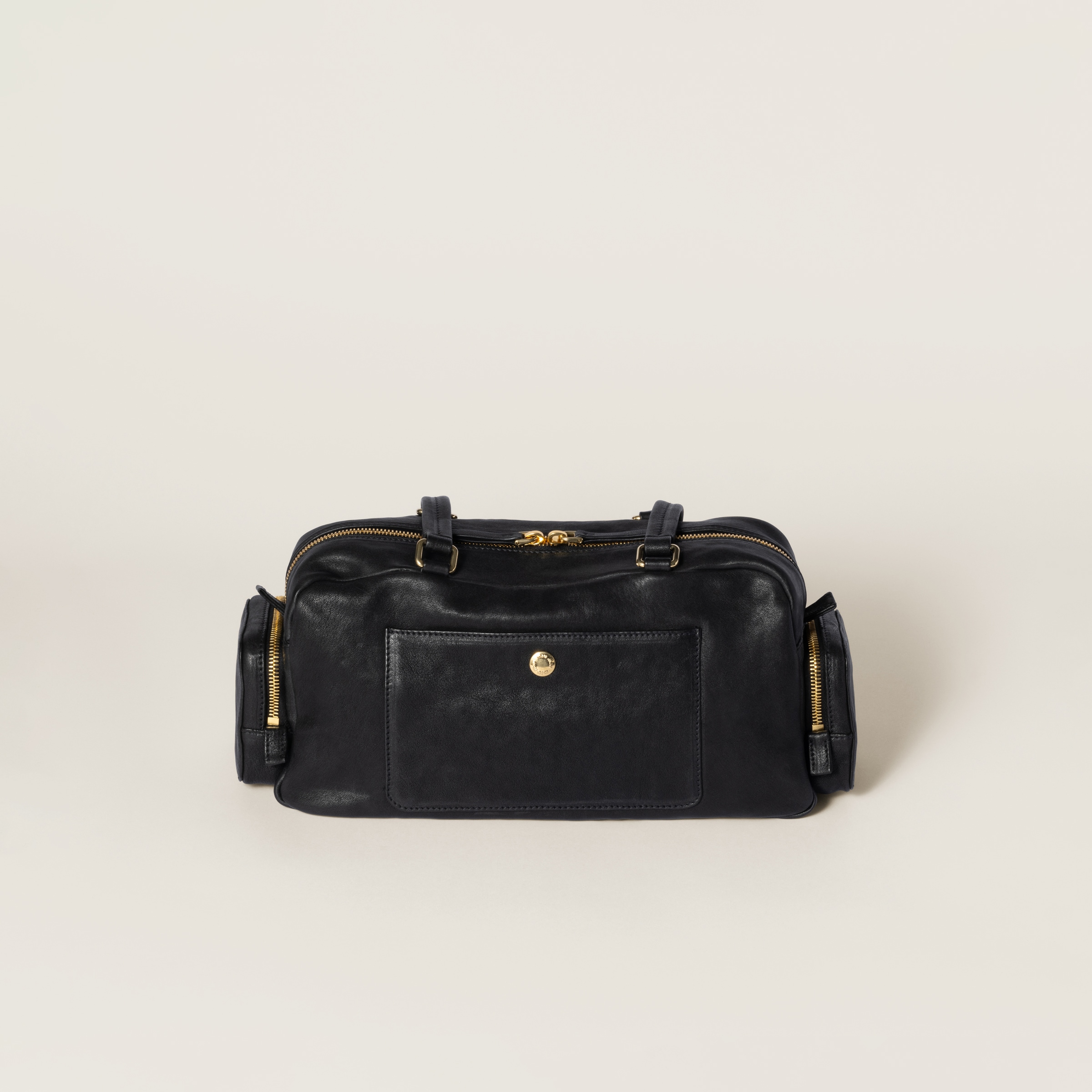 ★MIU MIU★ ポケットウォッシュドナッパレザーバッグ ブラウン ポケット ウォッシュドナッパレザー バッグ | Miu Miu