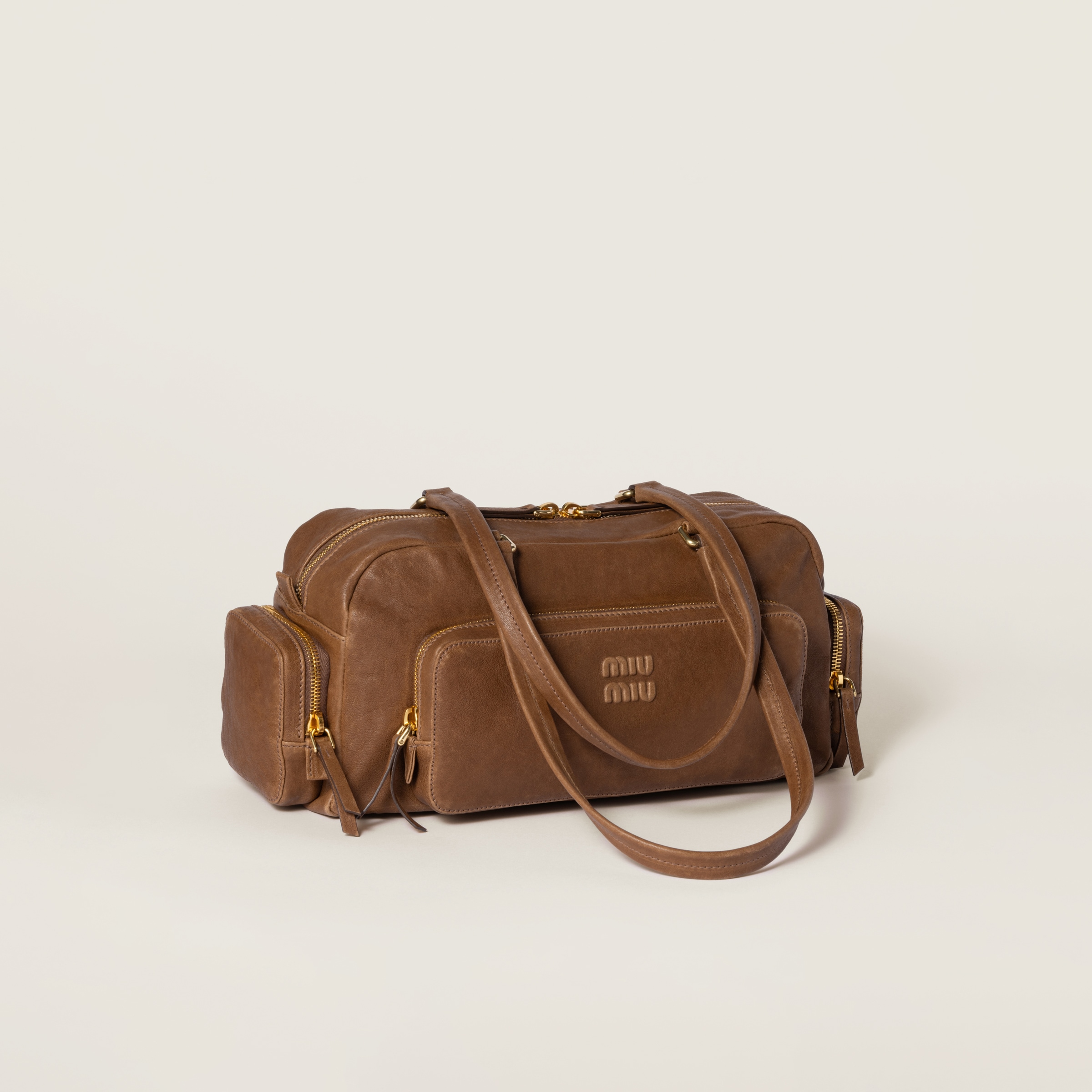 ★MIU MIU★ ポケットウォッシュドナッパレザーバッグ Oak Pocket Washed Nappa Leather Bag | Miu Miu