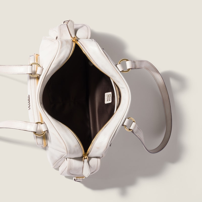 Pocket nappa leather top-handle bag