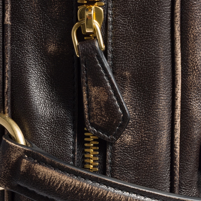 Pocket nappa leather top-handle bag