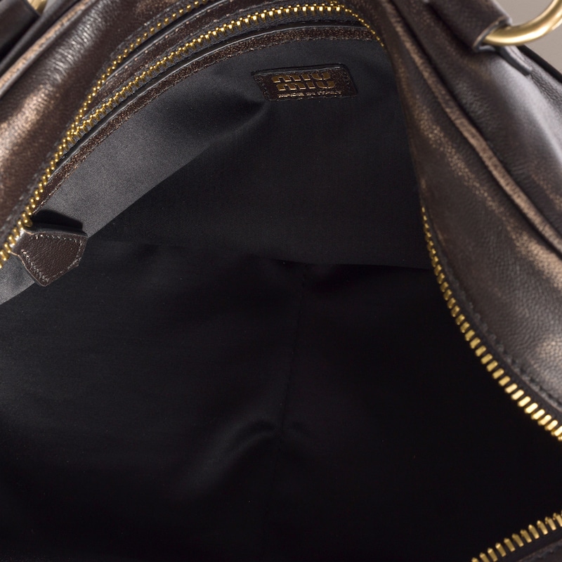 Pocket nappa leather top-handle bag