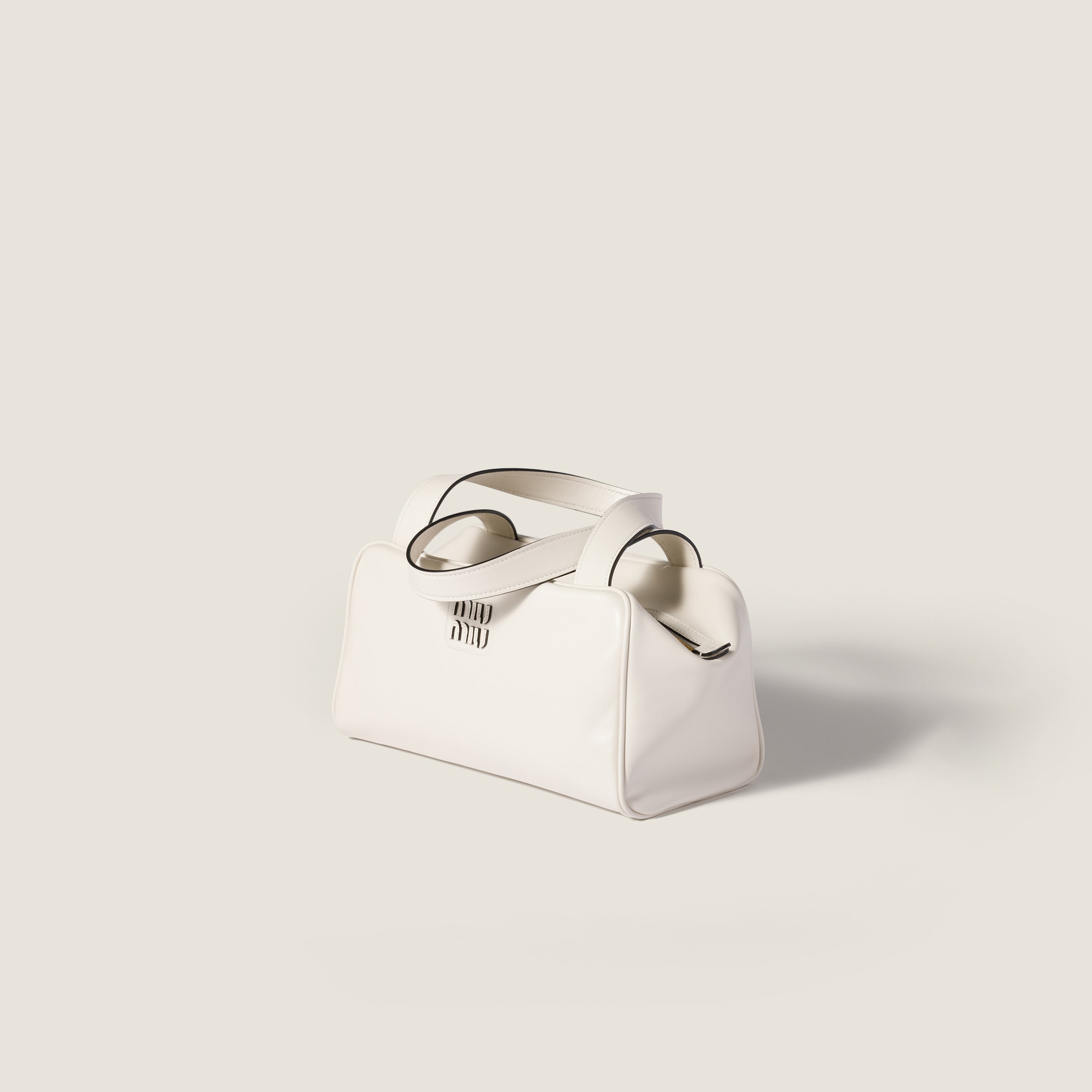 White Leather Top-handle Bag | Miu Miu