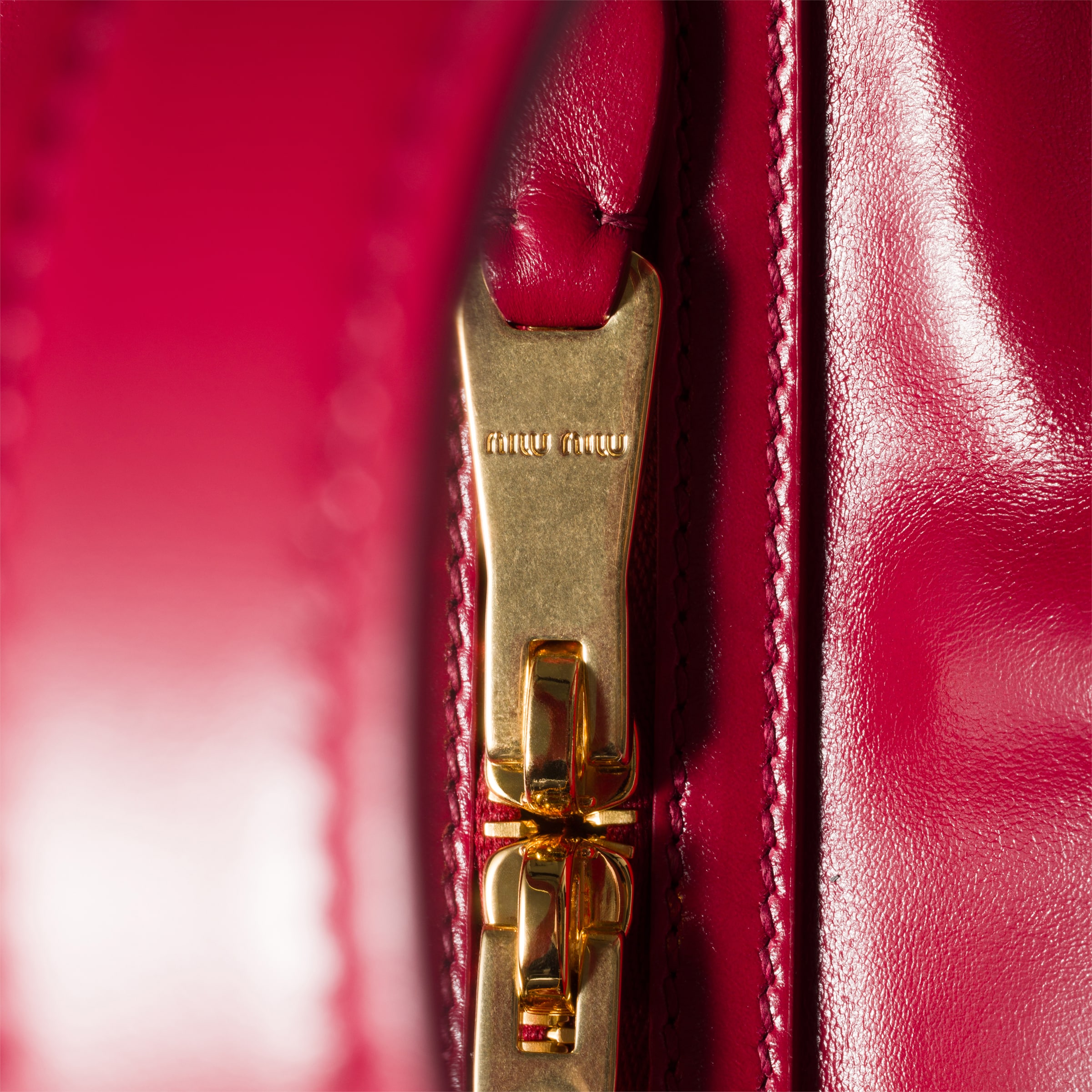 Ruby Red Leather Top-handle Bag | Miu Miu