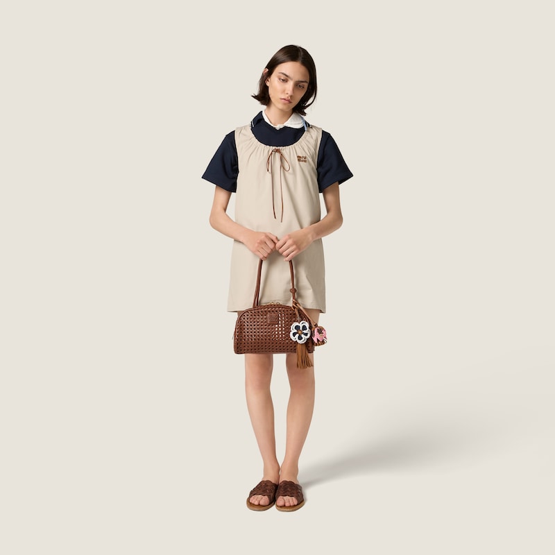 Beau woven leather bag