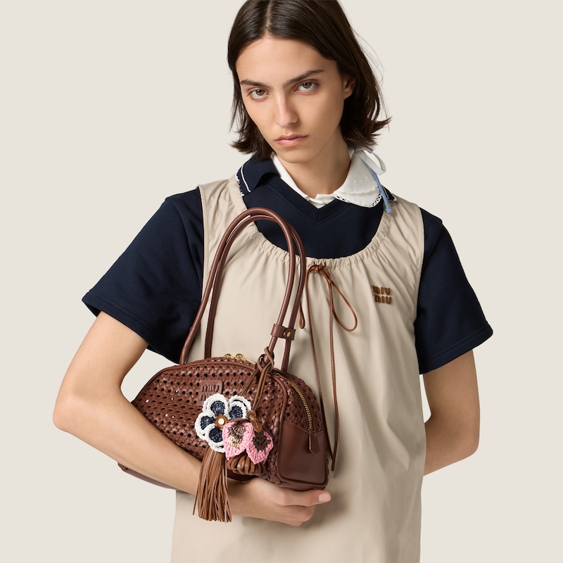 Beau woven leather bag