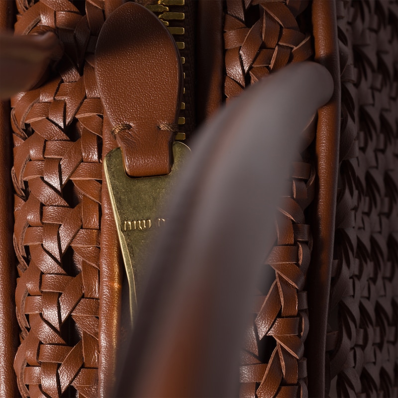 Beau woven leather bag