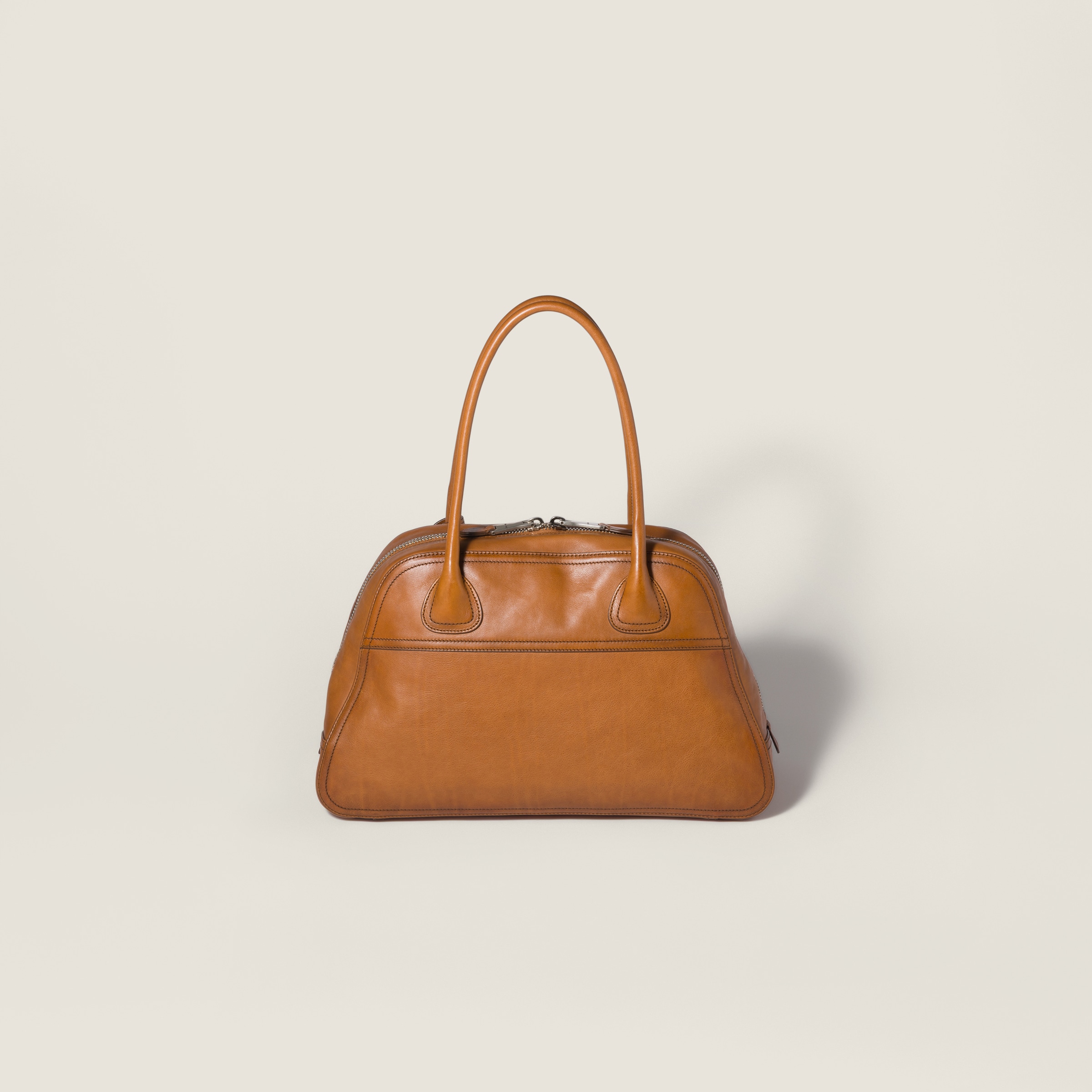 miu miu レザー ハンドバッグ Cognac Vivant Leather Bag | Miu Miu - United States