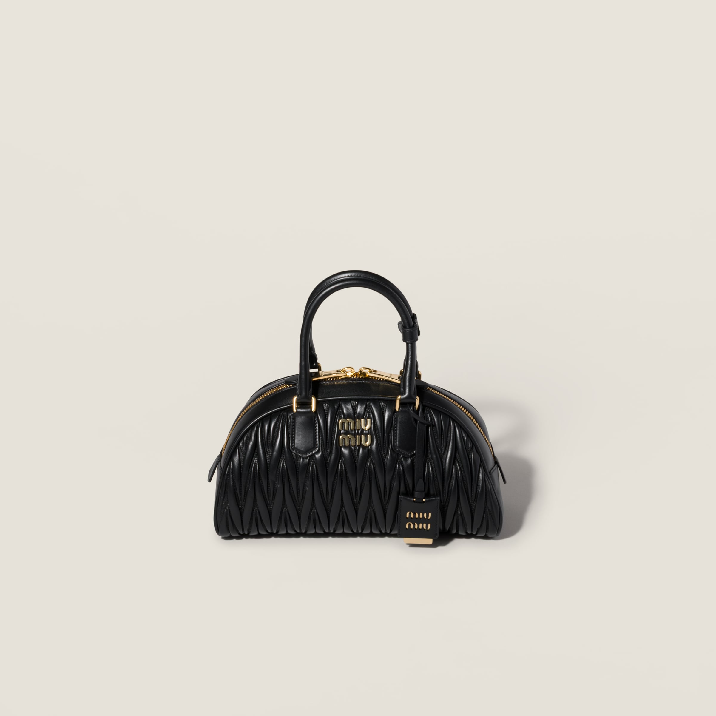 Red Arcadie Matelassé Nappa Leather Bag | Miu Miu - Brazil