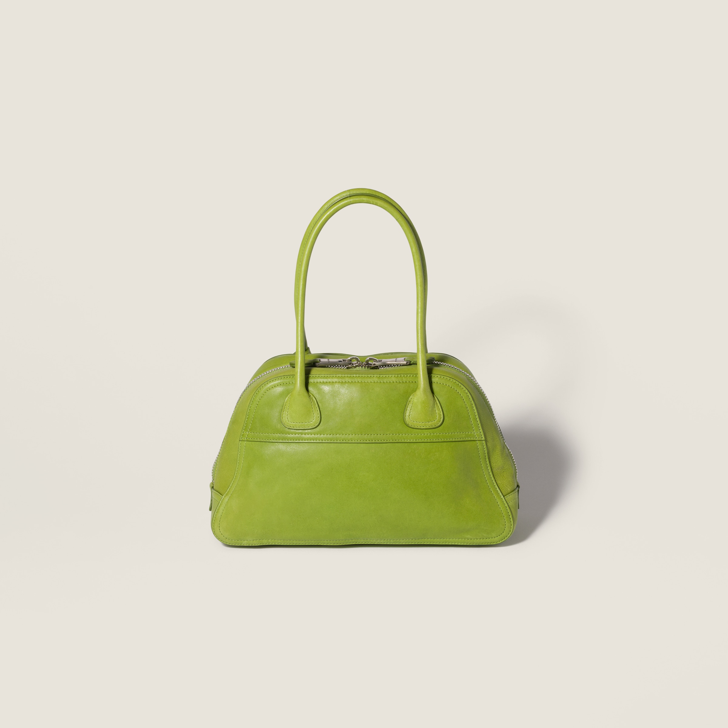 Fern Green Vivant Nappa Leather Bag | Miu Miu - Denmark