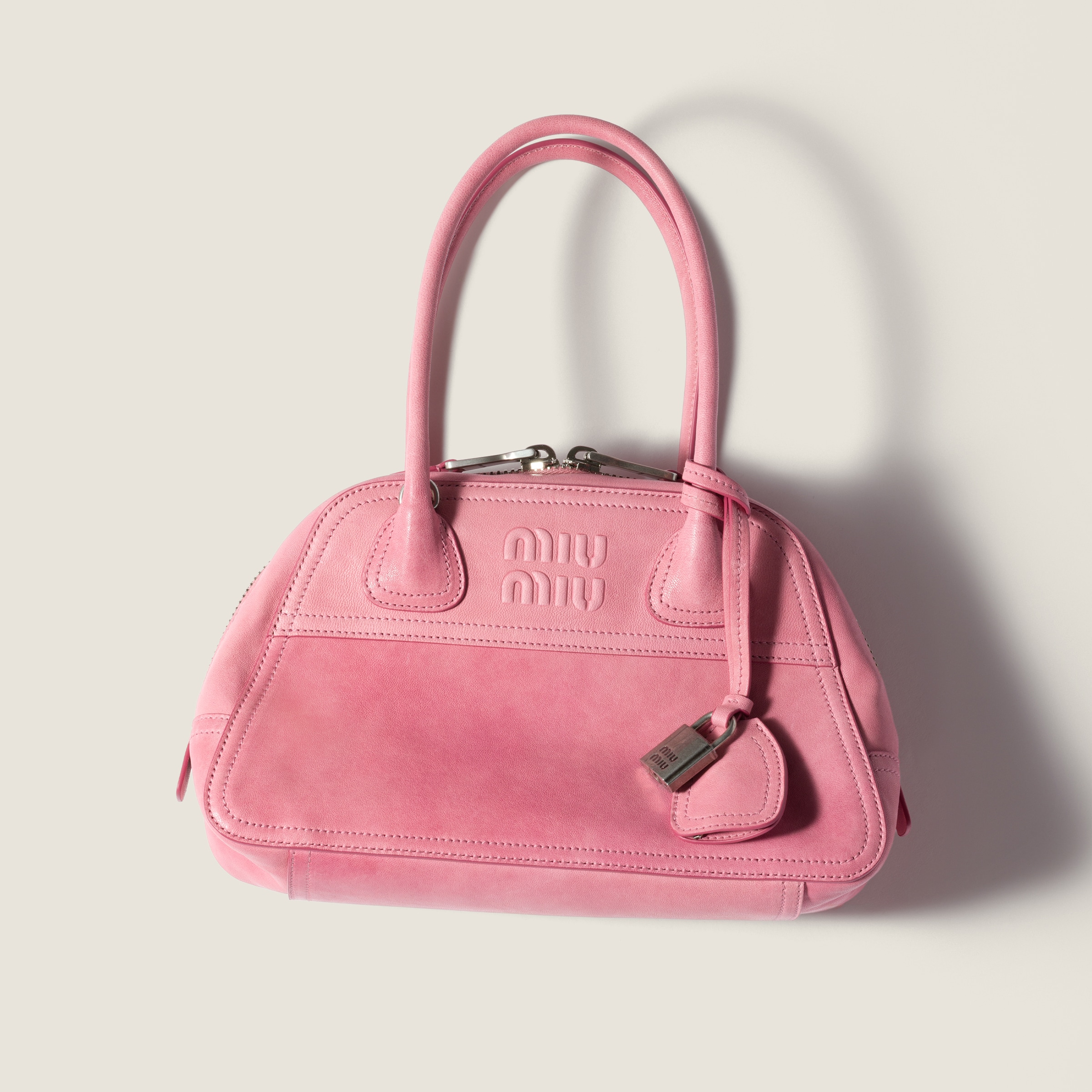 Begonia Pink Vivant Nappa Leather Bag | Miu Miu - United States