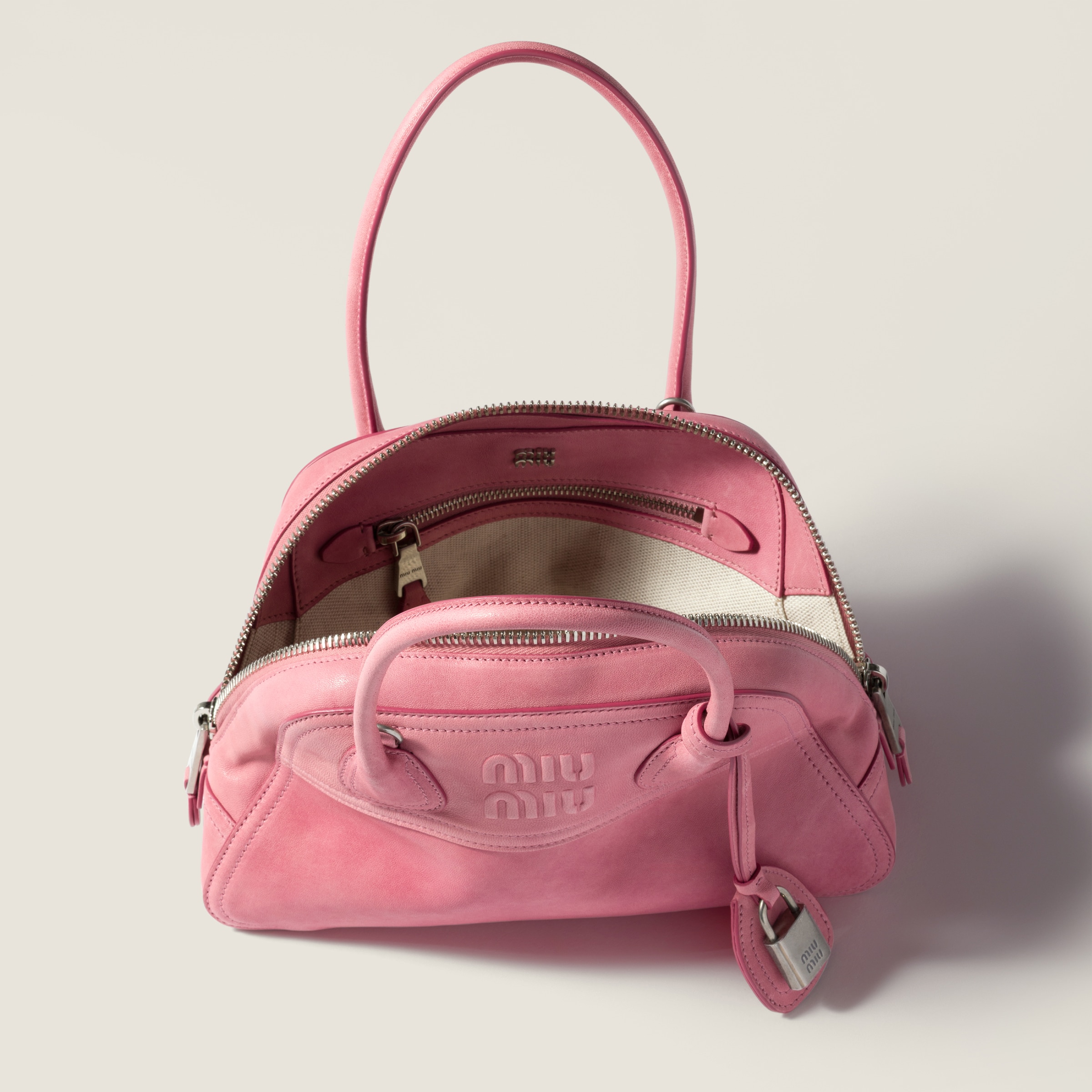 Begonia Pink Vivant Nappa Leather Bag | Miu Miu - United States