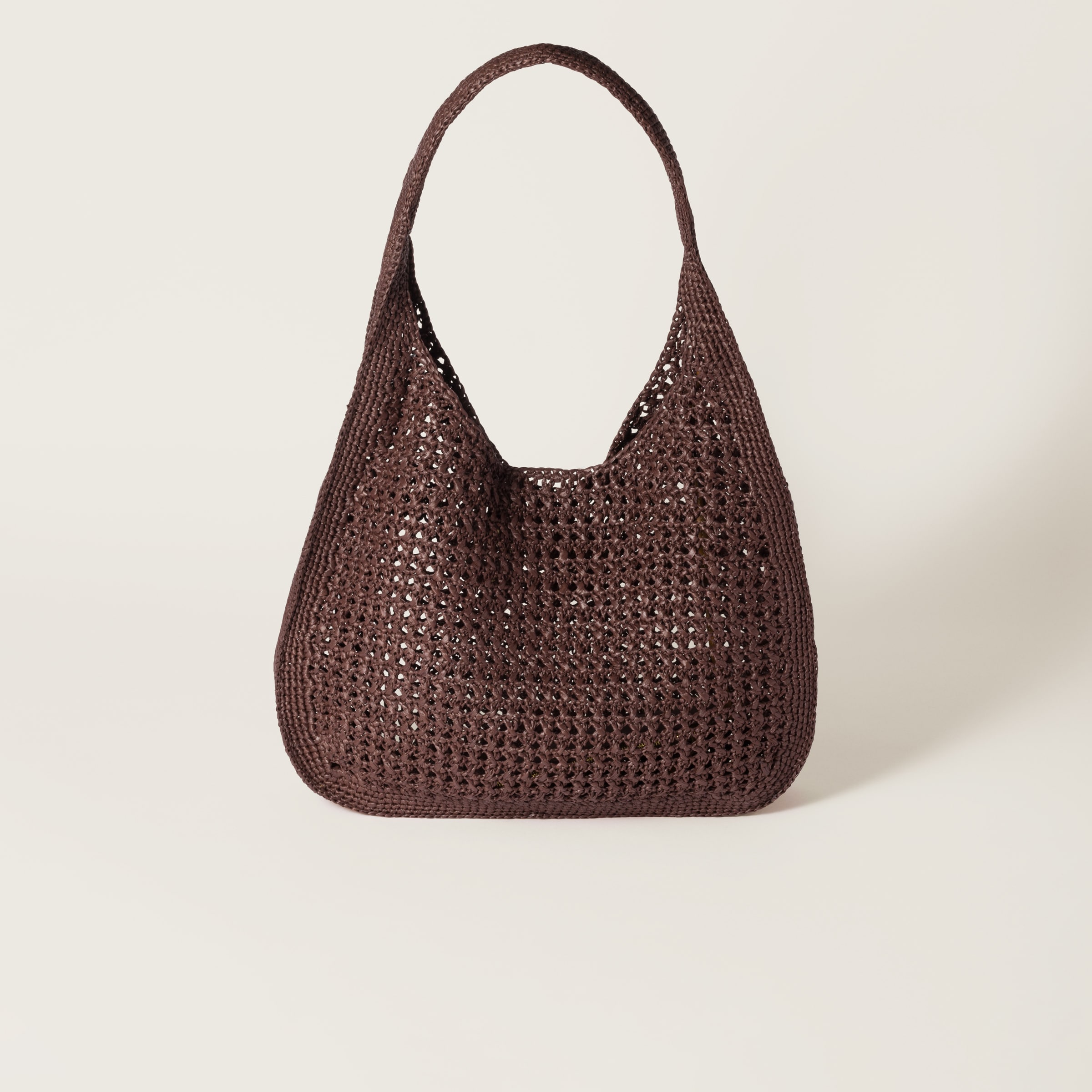 Miu Miu Raffia-effect Woven Shoulder Bag