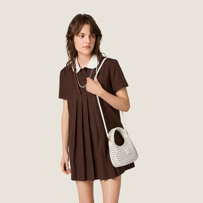 Wander woven leather bag